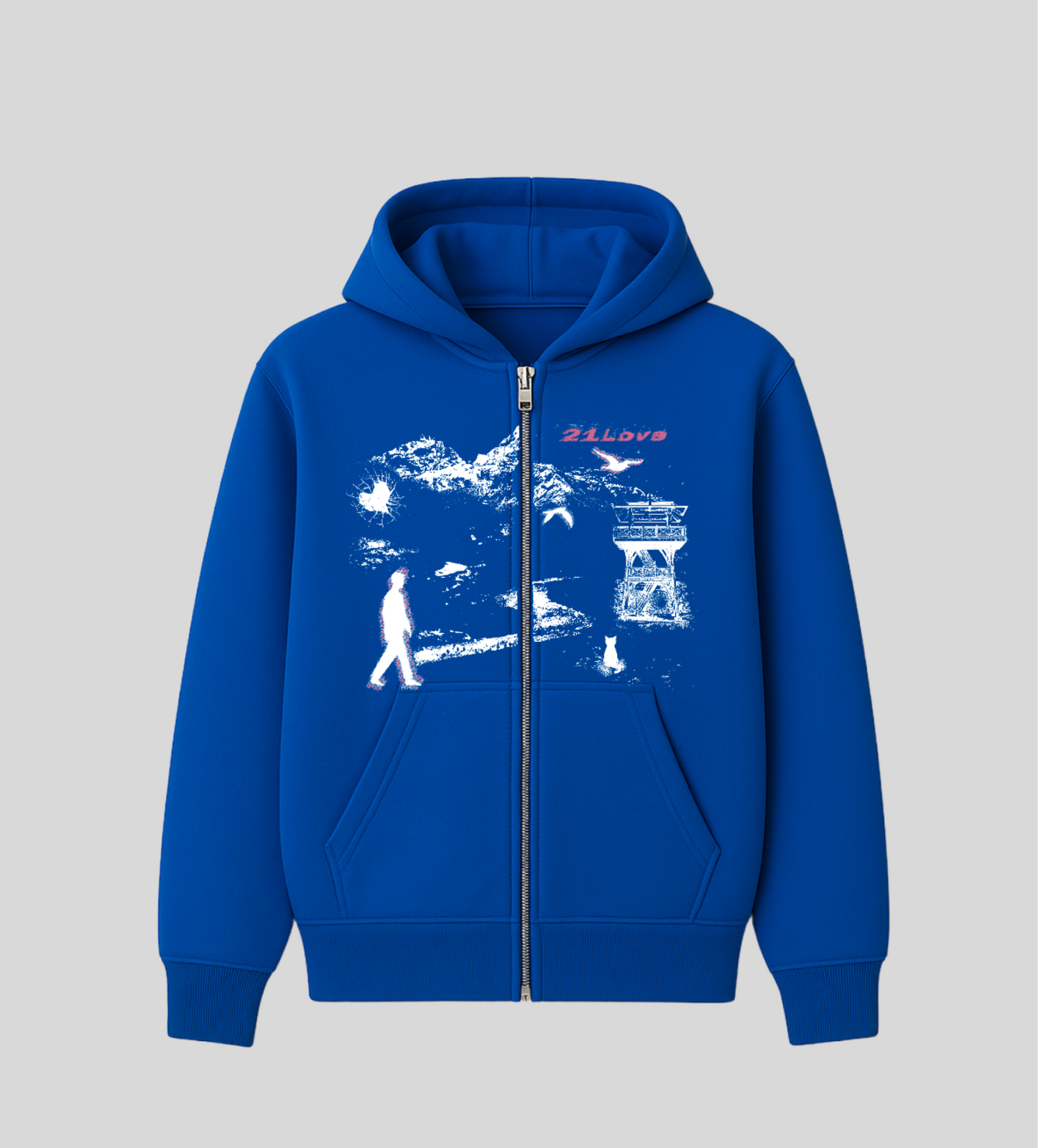Royal Blue Zipper